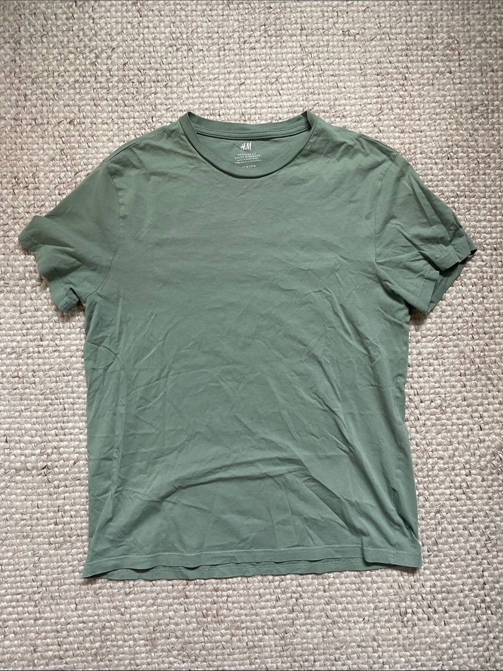 H&M Short Sleeve Crew Tee sage green
